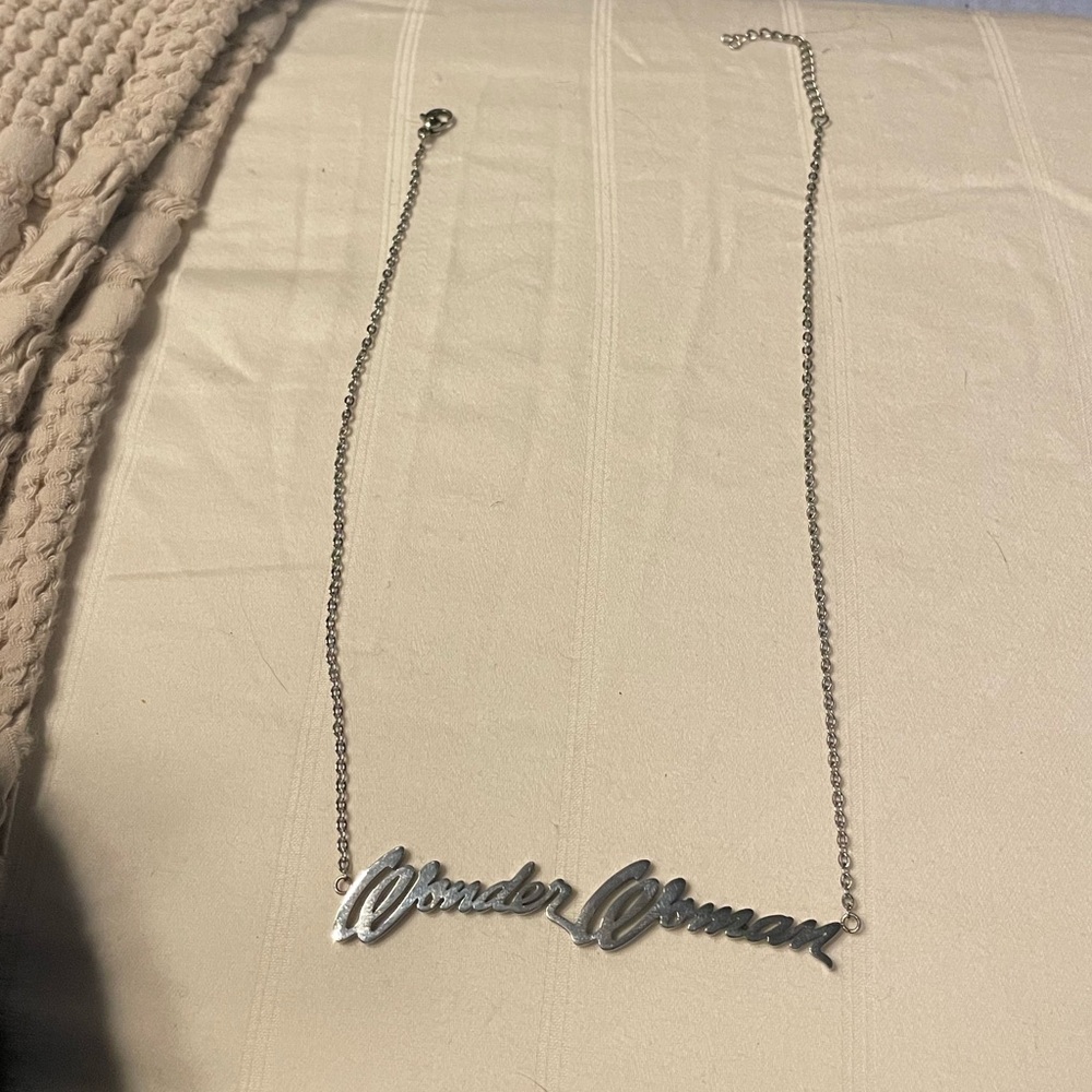 DC Genuine Wonder Woman Silver Necklace